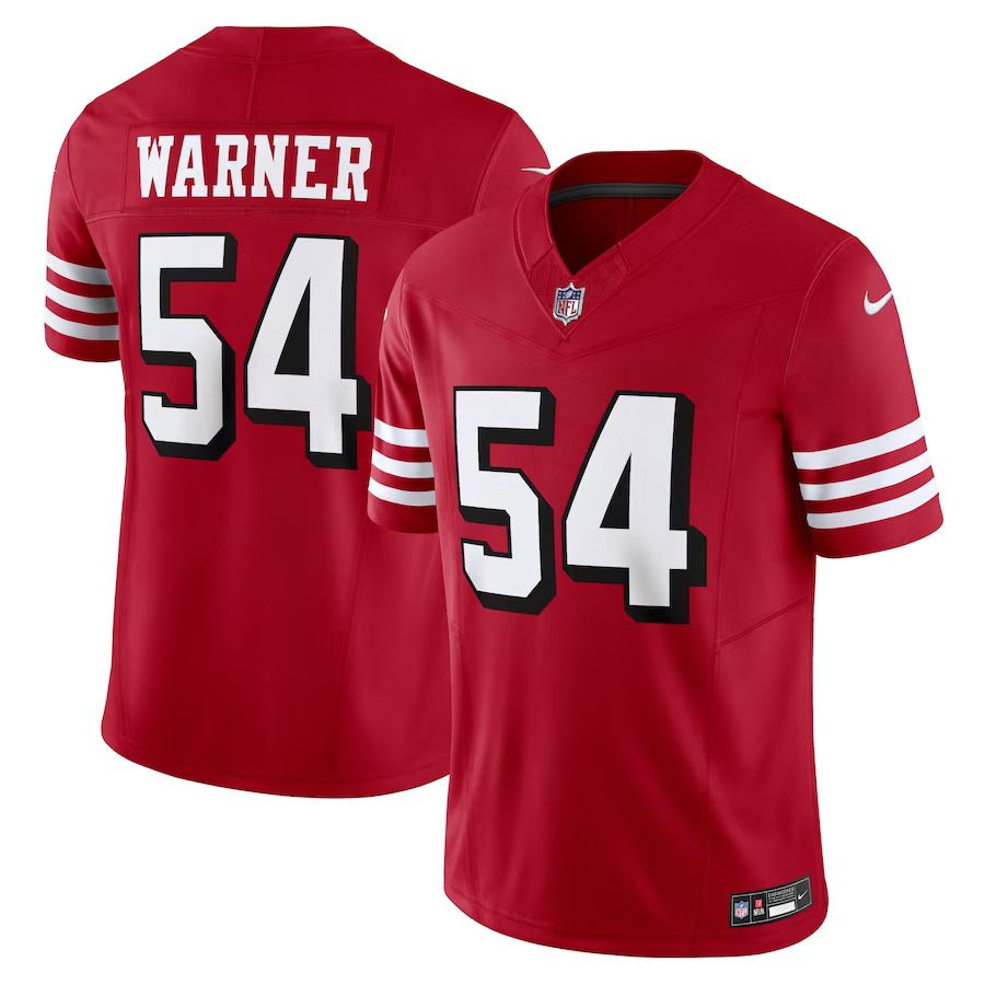 Men San Francisco 49ers 54 Fred Warner Nike Scarlet Vapor F.U.S.E. Limited NFL Jersey